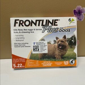 Frontline Plus for Dogs Flea and Tick Treatment 5 -22 lbs-6 doses
